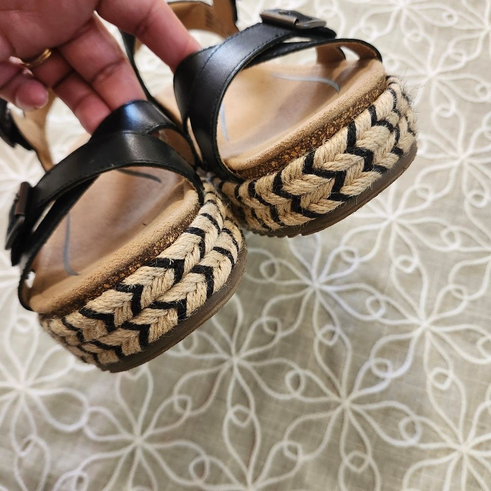 Aetrex Women's Paula Espadrilles Platform Sandals Orthopedic Wedges - Picture 4 of 16